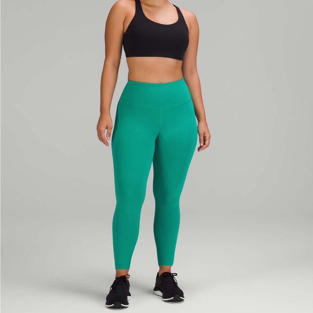 Lululemon Wunder Train Contour Fit High-Rise Tight Leggings Maldives Green Sz 12